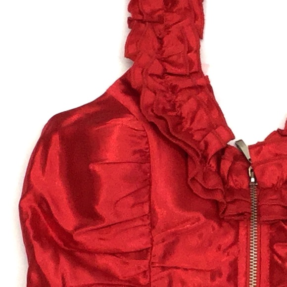 Cute Silky Red Halter Top - Picture 4 of 4